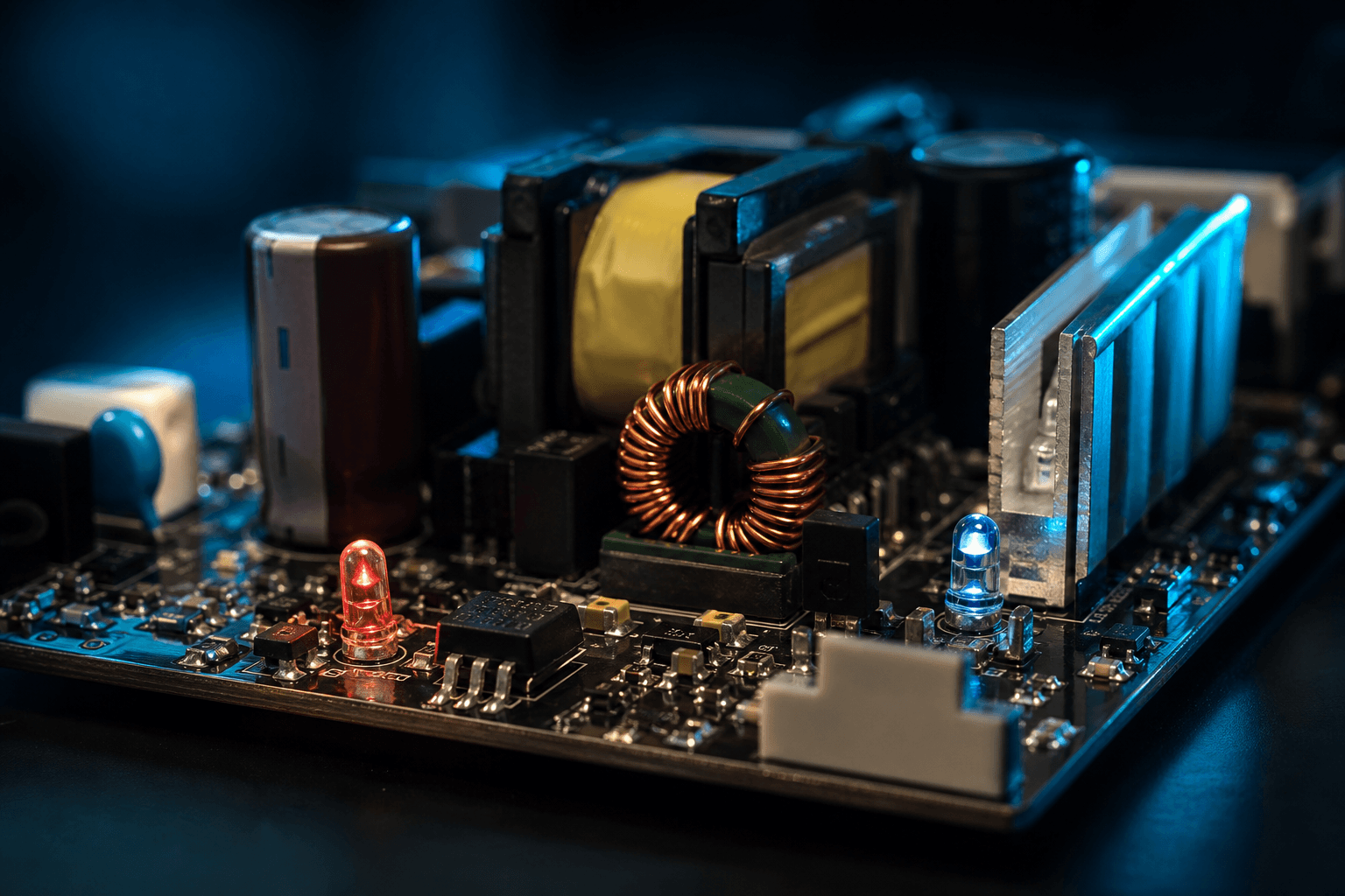 Black gold visual of power electronics and isolation component sourcing